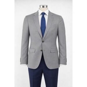 Ralph Lauren Blazer Men 42L Grey 100% Wool Two Button Double Vent Office Classic